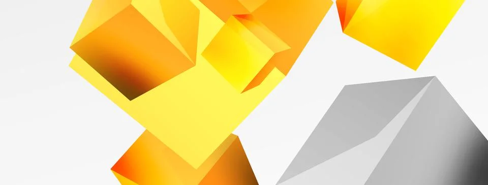 3d cubes vector abstract background. Composition of 3d square shaped basic 스톡 일러스트