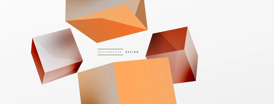 3d cubes vector abstract background. Composition of 3d square shaped basic イラスト素材