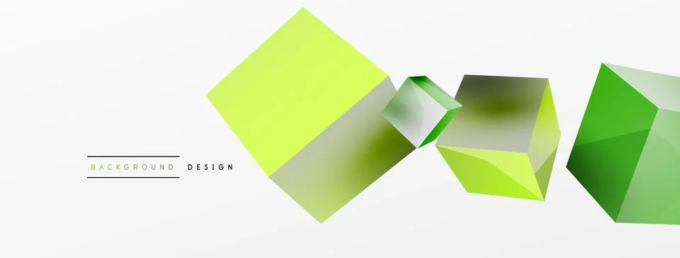 3d cubes vector abstract background. Composition of 3d square shaped basic Illustrazione stock