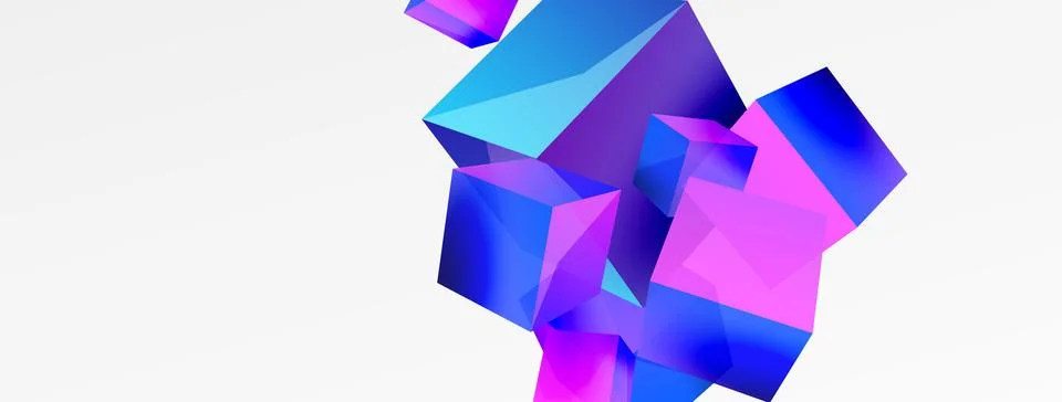 3d cubes vector abstract background. Composition of 3d square shaped basic イラスト素材