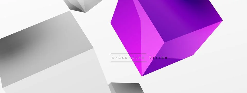3d cubes vector abstract background. Composition of 3d square shaped basic 스톡 일러스트