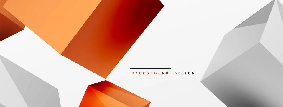 3d cubes vector abstract background. Composition of 3d square shaped basic Illustrazione stock