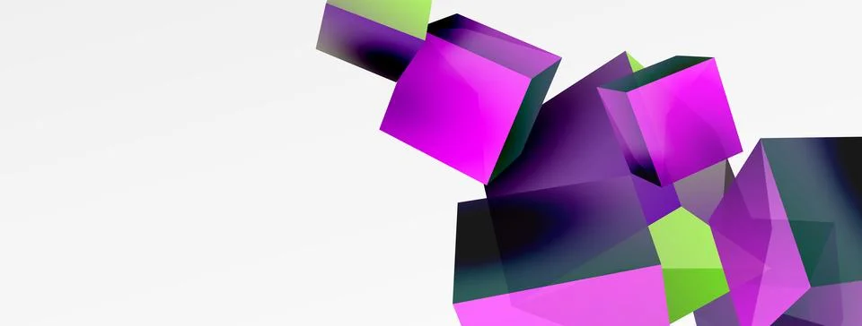 3d cubes vector abstract background. Composition of 3d square shaped basic イラスト素材