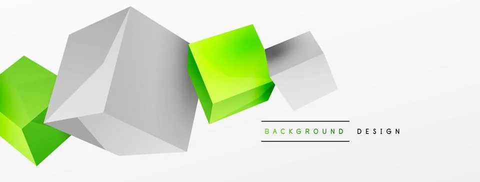 3d cubes vector abstract background. Composition of 3d square shaped basic イラスト素材