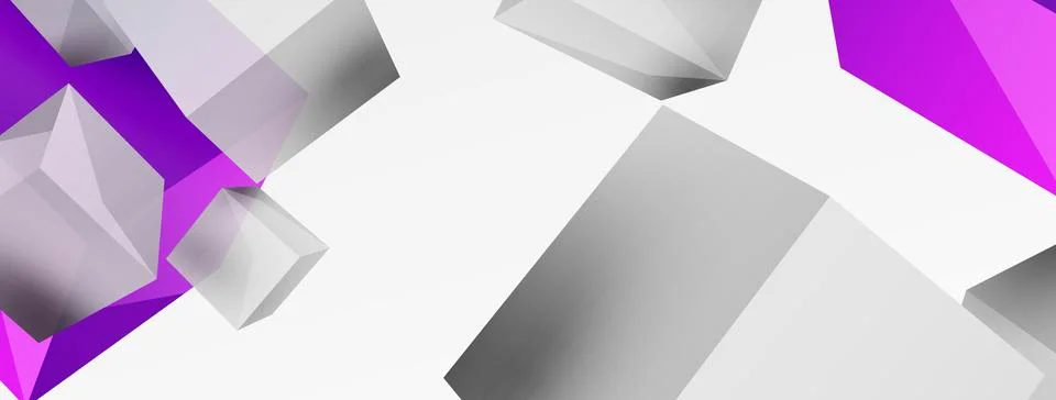 3d cubes vector abstract background. Composition of 3d square shaped basic Stock Illustration