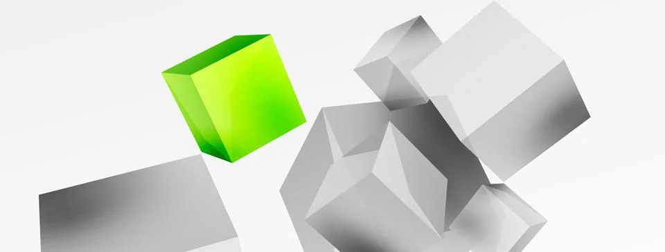 3d cubes vector abstract background. Composition of 3d square shaped basic 스톡 일러스트