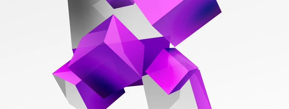 3d cubes vector abstract background. Composition of 3d square shaped basic Illustrazione stock