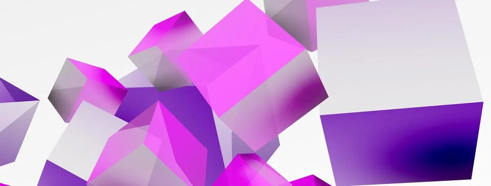 3d cubes vector abstract background. Composition of 3d square shaped basic イラスト素材