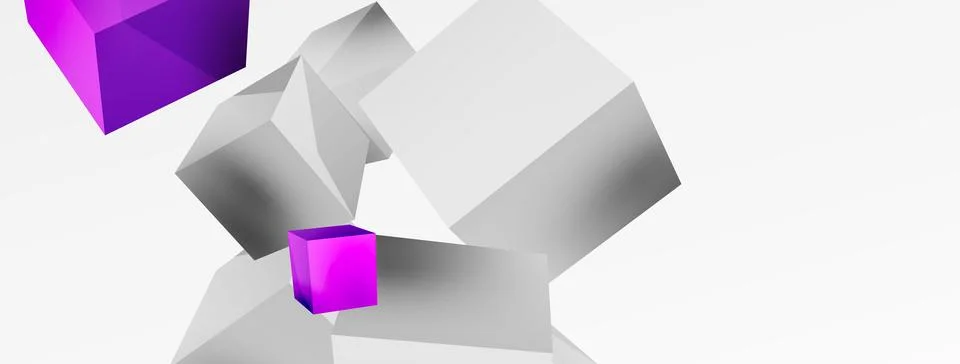 3d cubes vector abstract background. Composition of 3d square shaped basic 스톡 일러스트