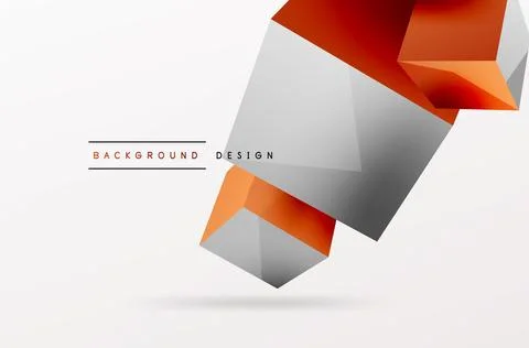 3d cubes vector abstract background. Composition of 3d square shaped basic Stock Illustration