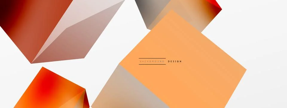 3d cubes vector abstract background. Composition of 3d square shaped basic Stockillustratie