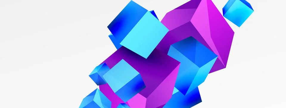 3d cubes vector abstract background. Composition of 3d square shaped basic イラスト素材