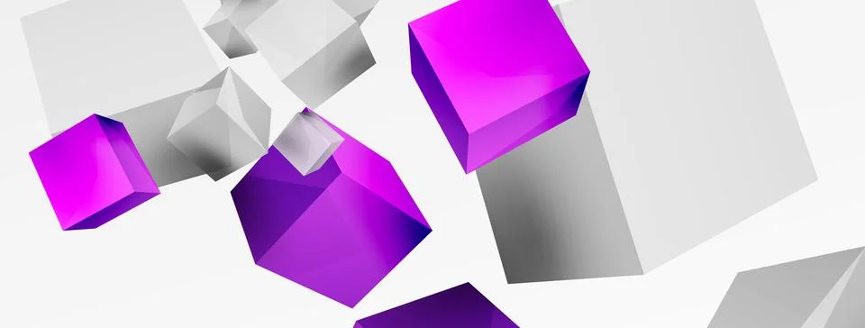 3d cubes vector abstract background. Composition of 3d square shaped basic イラスト素材