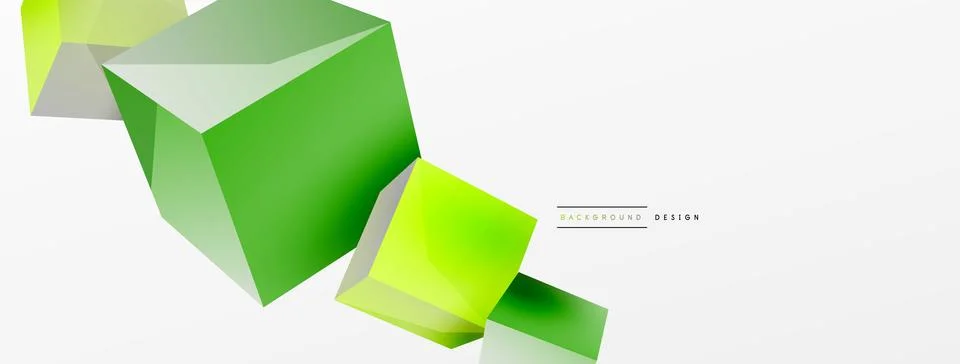 3d cubes vector abstract background. Composition of 3d square shaped basic 스톡 일러스트