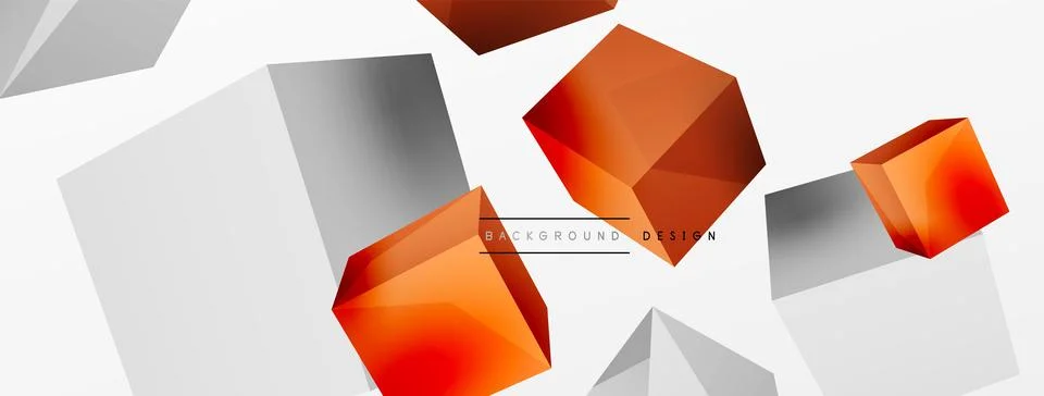3d cubes vector abstract background. Composition of 3d square shaped basic イラスト素材