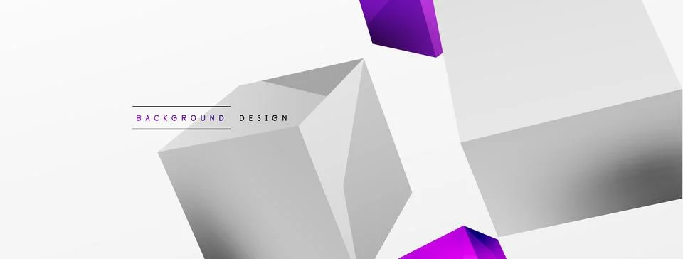 3d cubes vector abstract background. Composition of 3d square shaped basic 스톡 일러스트