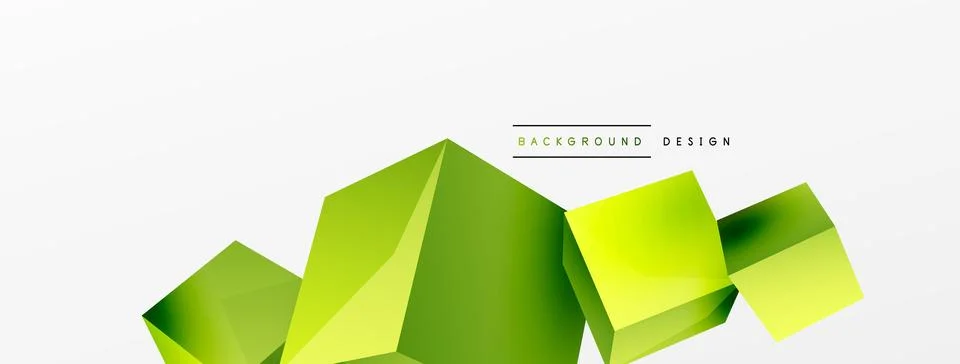 3d cubes vector abstract background. Composition of 3d square shaped basic Stock Illustration