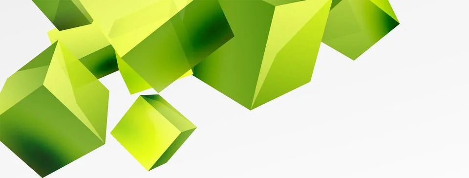 3d cubes vector abstract background. Composition of 3d square shaped basic 스톡 일러스트