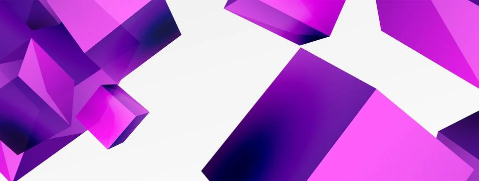 3d cubes vector abstract background. Composition of 3d square shaped basic Stock Illustration