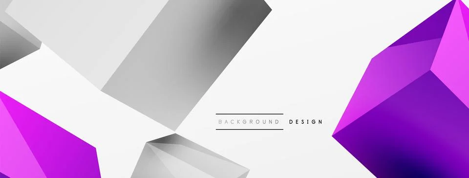 3d cubes vector abstract background. Composition of 3d square shaped basic Stock Illustration