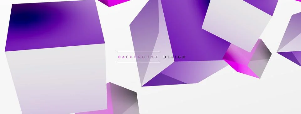 3d cubes vector abstract background. Composition of 3d square shaped basic 스톡 일러스트