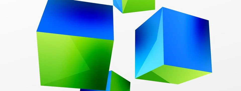 3d cubes vector abstract background. Composition of 3d square shaped basic イラスト素材