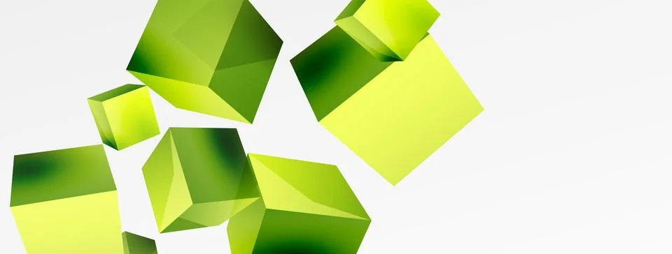 3d cubes vector abstract background. Composition of 3d square shaped basic イラスト素材