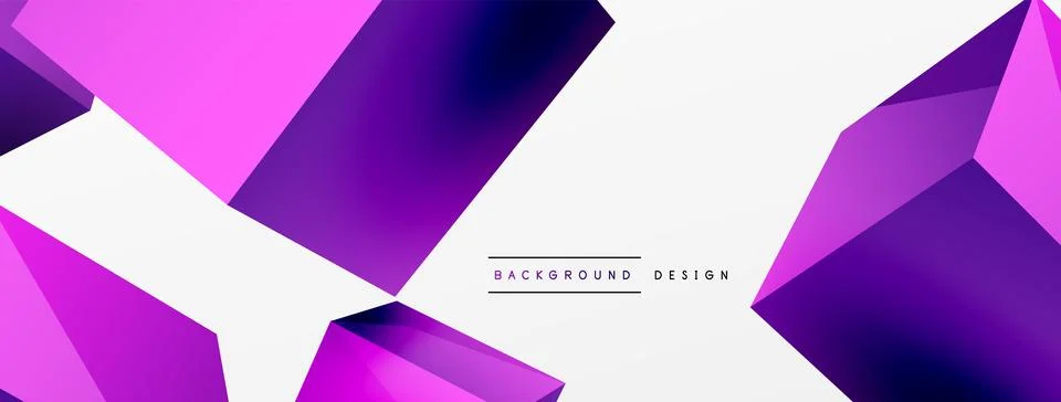 3d cubes vector abstract background. Composition of 3d square shaped basic Stock Illustration