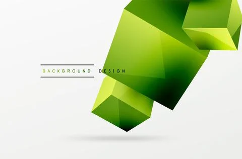 3d cubes vector abstract background. Composition of 3d square shaped basic Stock Illustration