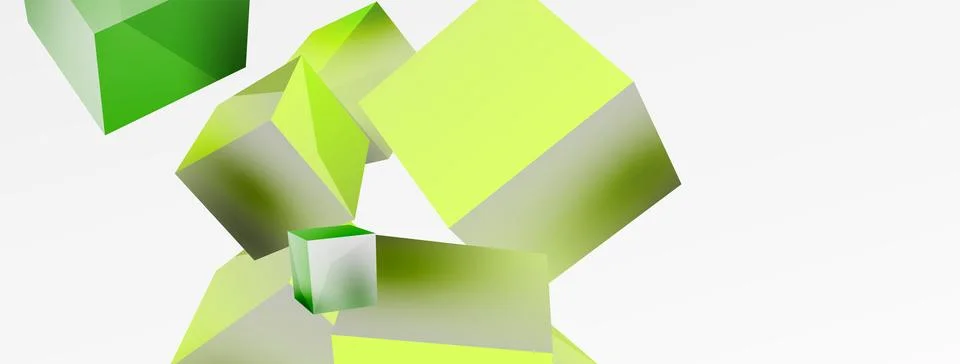 3d cubes vector abstract background. Composition of 3d square shaped basic 스톡 일러스트