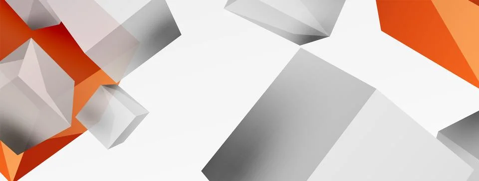 3d cubes vector abstract background. Composition of 3d square shaped basic 스톡 일러스트