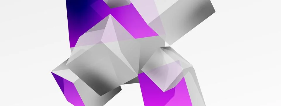 3d cubes vector abstract background. Composition of 3d square shaped basic Illustrazione stock