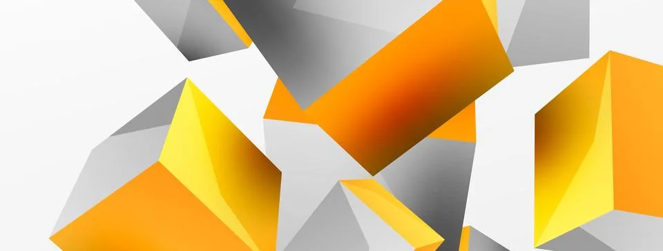 3d cubes vector abstract background. Composition of 3d square shaped basic Stock Illustration