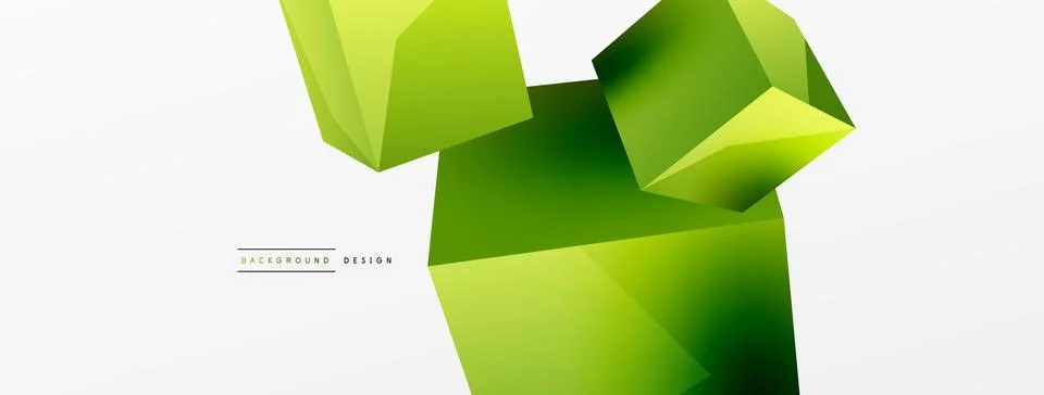 3d cubes vector abstract background. Composition of 3d square shaped basic 스톡 일러스트