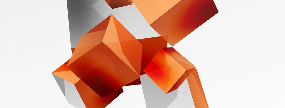 3d cubes vector abstract background. Composition of 3d square shaped basic Illustrazione stock