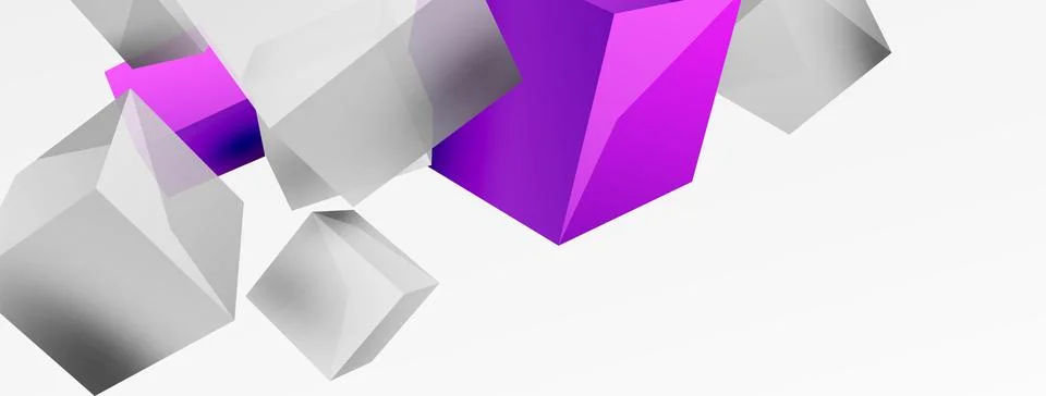 3d cubes vector abstract background. Composition of 3d square shaped basic 스톡 일러스트