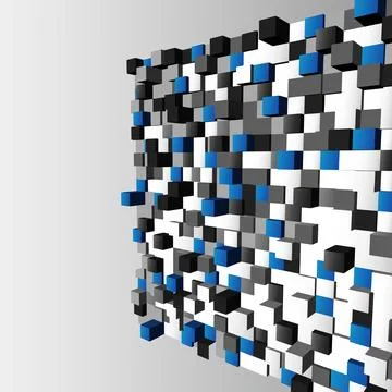 3D Cubes, Vector Illustration Stock Illustration