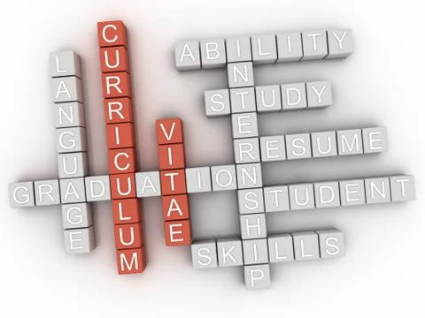 3d Curriculum Vitae Concept word cloud 스톡 일러스트