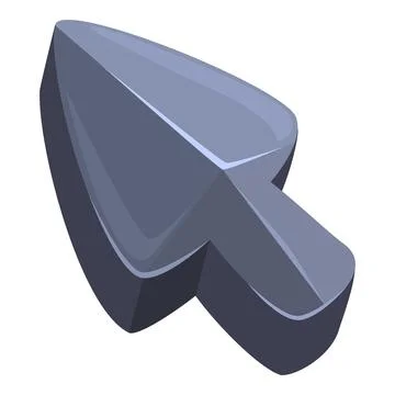 3d cursor arrow pointing up right showing internet click Ilustración de archivo
