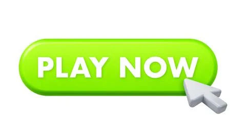 3D cursor clicking play now button icon Stock Illustration
