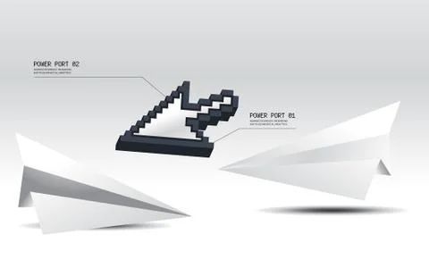 3d cursor イラスト素材