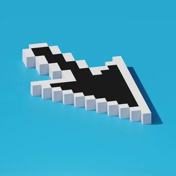 3d cursor in pixel art style Stock Illustration