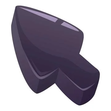 3d cursor pointing up right in isometric view Stock Illustration