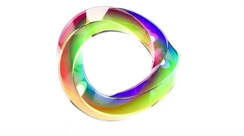 3d curve glass ring on empty bg 3d render 3d curve glass ring on empty bg ... Foto stock