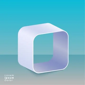 3d curved box design background Stock Illustration