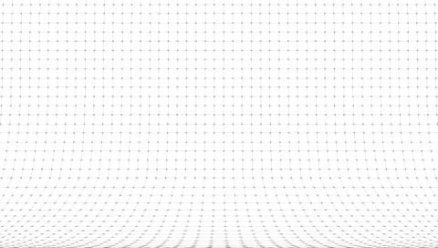 3D Curved Perspective Grid Background On White Stock Illustration