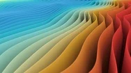 3D Curved Waves, Sunset Gradient Stock Footage