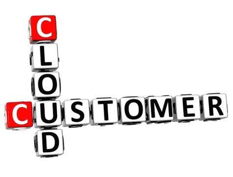 3d customer cloud crossword 스톡 일러스트