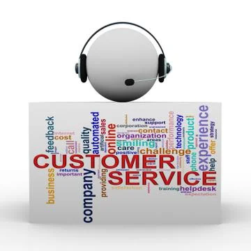 3d customer help and support Stock Illustration