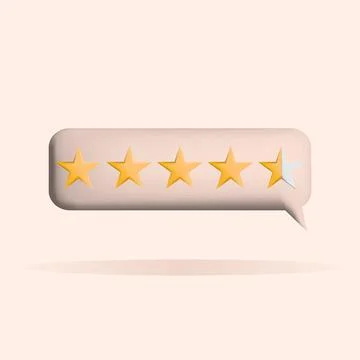3D customer rating, feedback or achievement concept. Social media marketing c Stock Illustration